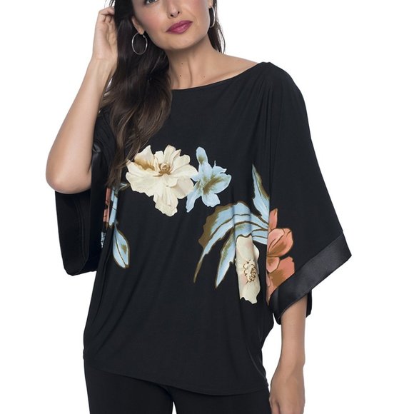 Frank Lyman Design Tops - FRANK LYMAN Floral Bell Sleeve Layered Top